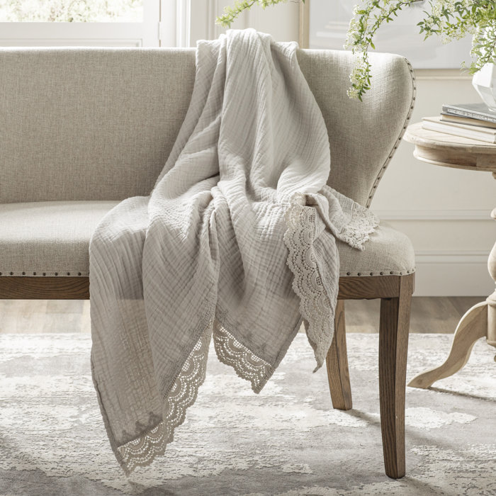 Kelly Clarkson Home Morton Crochet Cotton Throw & Reviews Wayfair